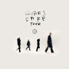 Gibbs Safe Tour: cztery postacie w ruchu na jasnym tle.
