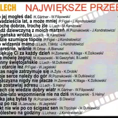 Jacek Lech - największe przeboje. Lista utworów, m.in. "Co jej mogłeś dać", "Dwudzieścia lat", "Nie zostawiaj adresu".